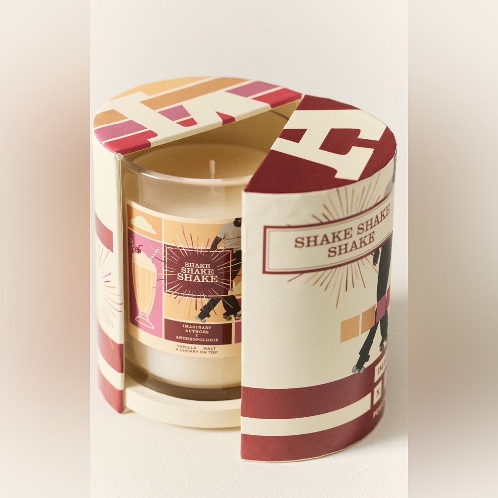 Imaginary Authors x Anthropologie Gourmand Shake Shake Shake Glass Candle, NWT - Picture 2 of 3